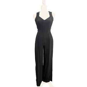 BB Collection Womens Black Vintage 90’s Wide Leg Jumpsuit Size 4